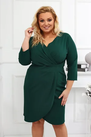 KOBIECANKI Sukienka plus size kopertowa Suzana ( r. 42 do 52 )