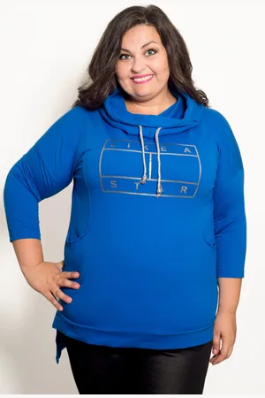 producent zagraniczny Bluza plus size z napisem LIKE A STAR ( r. 46-52) -WYSYŁKA 24H