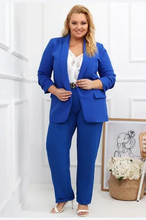 producent zagraniczny Garnitur damski plus size + pasek ( r. 42-54)
