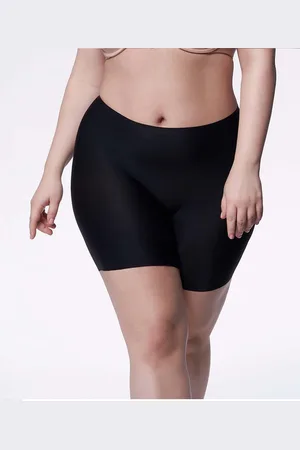 Julimex Bermudy Majtki wyszczuplające plus size z nogawkami Comfort Czarne
