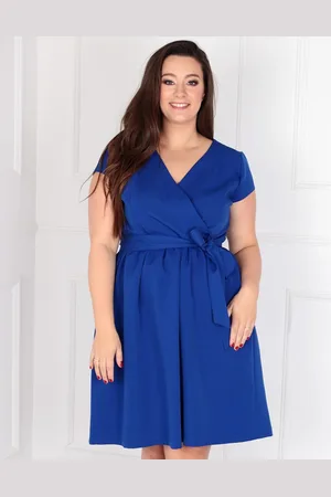 KOBIECANKI Sukienka plus size wiązana w talii COCO ( r. 44-52)