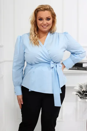 Producent Polski Don Koszula plus size kopertowa Bri ( r. 44-56)