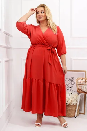 producent zagraniczny Zwiewna sukienka plus size MAGILA MAXI ( r. 46-56)