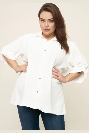 producent zagraniczny Koszula plus size z guzikami ( 46-56)