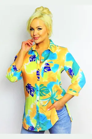 Producent Polski Don Bluzka plus size Rękaw 3/4 mod. M14705
