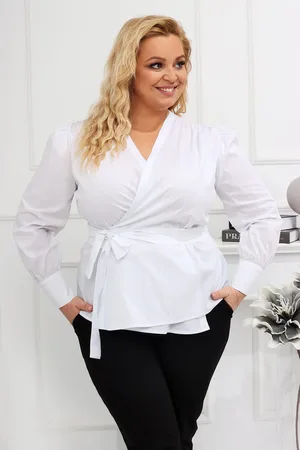 Producent Polski Don Koszula plus size kopertowa Bri ( r. 44-54)