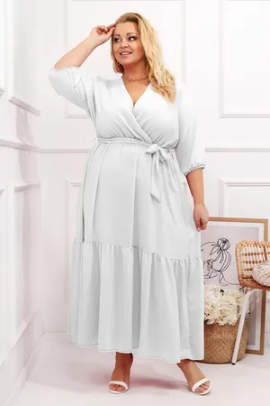 producent zagraniczny Zwiewna sukienka plus size MAGILA MAXI ( r. 46-56)