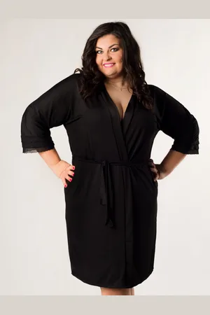 Producent Polski Don Gładki szlafrok plus size KISI