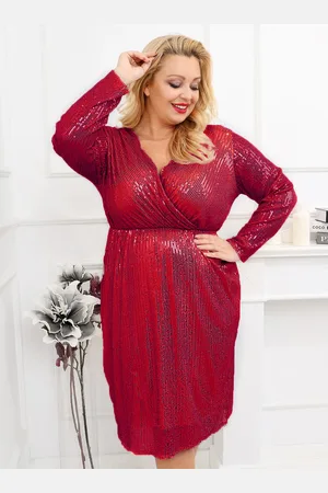 Producent Polski Don Cekinowa sukienka plus size ( r. 46-54)