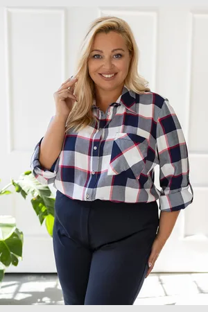 Producent Polski Don Klasyczna koszula plus size 100% Wiskoza M24801 ( r. 44-56)