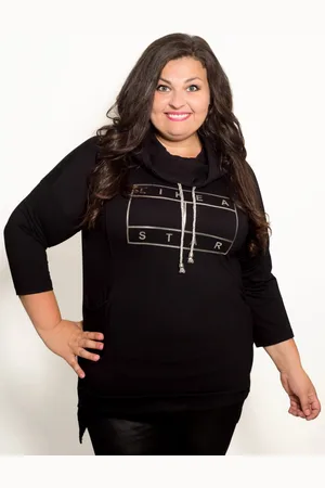 producent zagraniczny Bluza plus size z napisem LIKE A STAR ( r. 46-52)-WYSYŁKA 24H