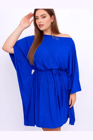 Producent Polski Don Sukienka plus size nietoperz brokatowy ( r. 46-56)