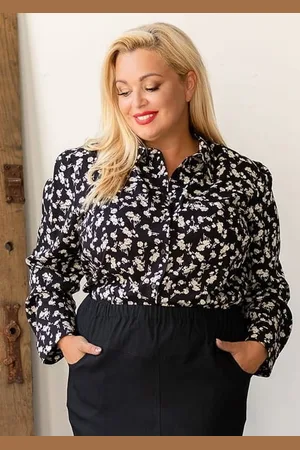 Producent Polski Don Koszula plus size 100 % Wiskoza mod. M24900 ( r.44-56)