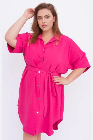 Producent Polski Don Sukienka koszulowa plus size TAMIZ ( r. 50-60)