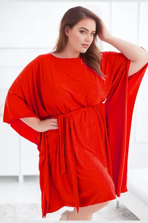Producent Polski Don Sukienka plus size nietoperz brokatowy ( r. 46-56)