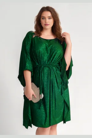 Producent Polski Don Sukienka plus size nietoperz brokatowy ( r. 46-56)