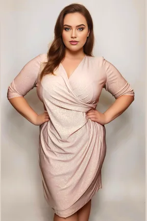 Producent Polski Don Sukienka plus size z brokatem NICOLE ( r. 46-52)