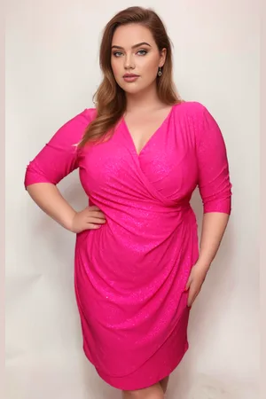 Producent Polski Don Sukienka plus size z brokatem NICOLE