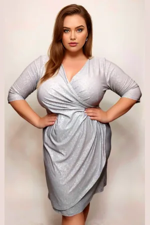 Producent Polski Don Sukienka plus size z brokatem NICOLE ( r. 46-52)