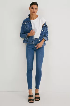 C&A Wyprodukowano w UE-skinny jeans-wysoki stan-bawełna bio, , Rozmiar: 34
