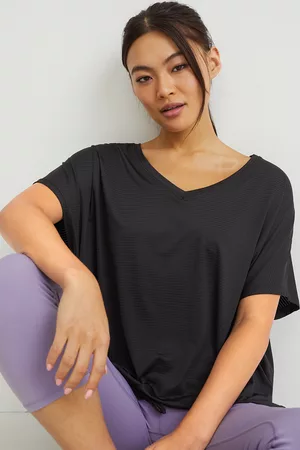 C&A Kobieta Sportowe Topy i T-shirty - C&A Koszulka funkcyjna-yoga-4 Way Stretch-w paski, , Rozmiar: XS
