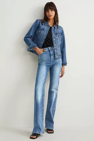 C&A Kobieta Dzwony - Flared jeans-wysoki stan-dżinsy modelujące-Flex-LYCRA®, , Rozmiar: 34