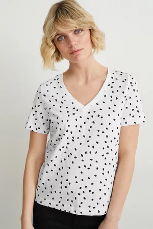 C&A Kobieta T-shirty z Krótkimi Rękawami - T-shirt basic-ze wzorem, , Rozmiar: XL