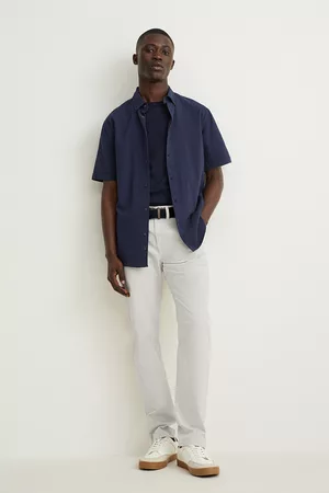 C&A Mężczyzna Chinosy - Spodnie chino z paskiem-Regular Fit, , Rozmiar: W32 L30