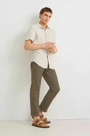 C&A Mężczyzna Szerokie Nogawki - Spodnie-regular fit, , Rozmiar: W32 L30