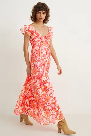 C&A Kobieta Sukienki z nadrukiem - Sukienka o linii A-w kwiaty, , Rozmiar: 36