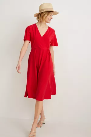 C&A Kobieta Sukienki Midi - Sukienka w stylu kopertowym, , Rozmiar: XS