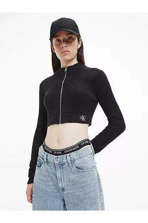 Calvin Klein Kobieta Swetry na Zamek - Kardigan na zamek o skróconym kroju