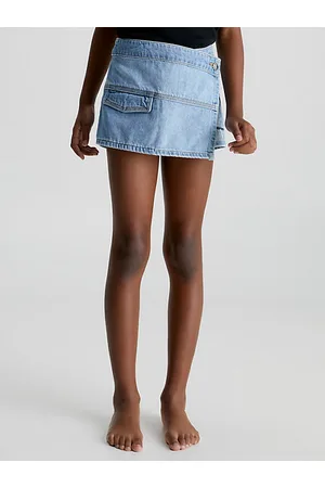 Calvin Klein Kobieta Kuloty Jeansowe - Jeansowe mini spódnico-spodnie