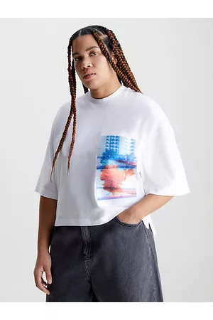 Calvin Klein Kobieta Z Haftem - T-shirt plus size z haftem