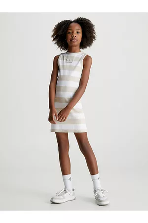 Calvin Klein Kobieta Sukienki Letnie Luksusowe - Prążkowana sukienka bez rękawów