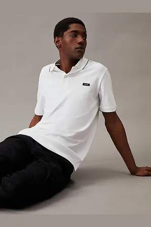 Calvin Klein Wąska koszula polo z lamówką z piki