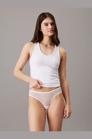 Calvin Klein Brazyliany z prześwitującej siateczki