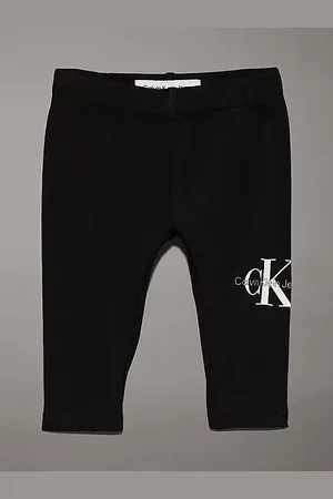 Calvin Klein Wąskie legginsy z logo dla noworodka