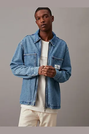 Calvin Klein Jeansowa kurtka koszulowa na zamek