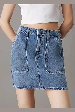 Calvin Klein Jeansowa praktyczna spódnica mini