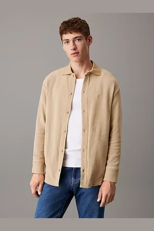 Calvin Klein Swobodna koszula z usztywnionego dżerseju