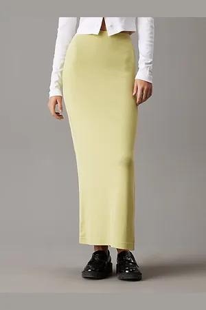 Calvin Klein Wąska spódnica mini z bawełny ściągaczowej