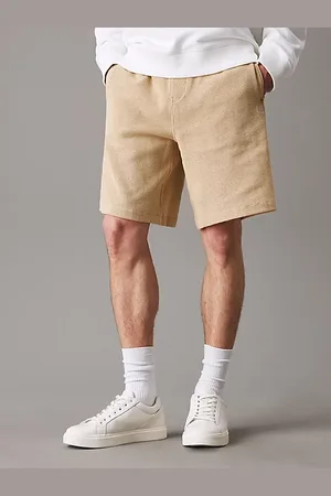 Calvin Klein Swobodne usztywnione szorty jeansowe