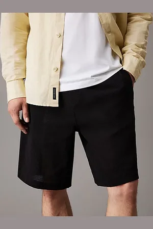Calvin Klein Swobodne usztywnione szorty jeansowe