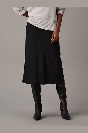 Calvin Klein Wąska spódnica midi z krepy