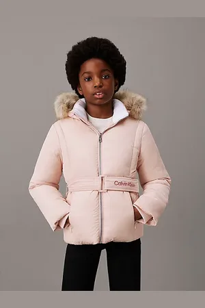 Calvin Klein Puchowa kurtka z paskiem