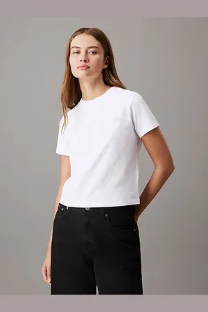 Calvin Klein T-shirt z naszywką z monogramem