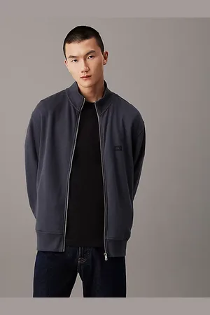 Calvin Klein Kardigan na zamek z gofrowanej bawełny