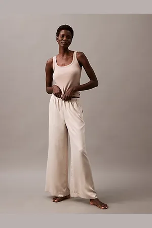 Calvin Klein Satynowe spodnie od piżamy