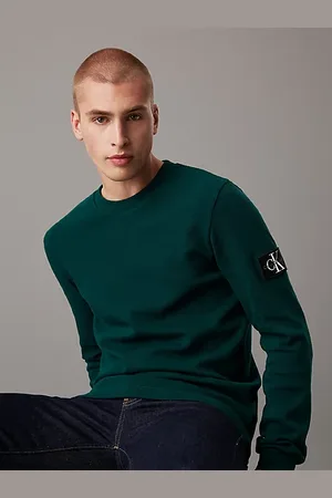 Calvin Klein Wąski T-shirt z długim rękawem z waflowego materiału